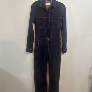 Denim River. Utility Jumpsuit in Dark Blue